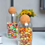 Load image into Gallery viewer, CORK BALL CLEAR STORAGE JARS
