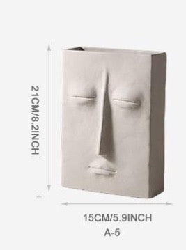 FACE SCULPTURE VASES