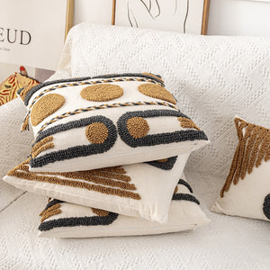 GREEK STYLE TUFTED CUSHION COVER