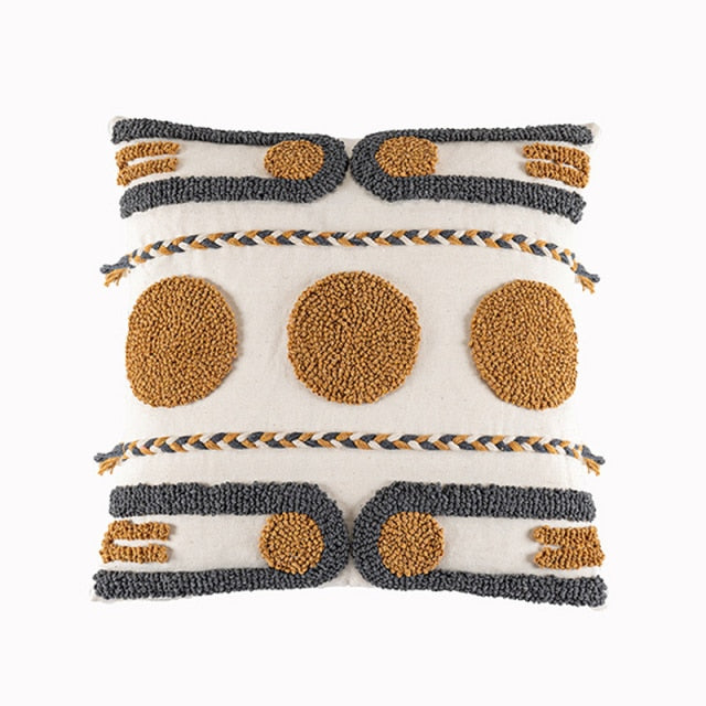 GREEK STYLE TUFTED CUSHION COVER
