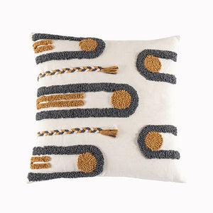 GREEK STYLE TUFTED CUSHION COVER