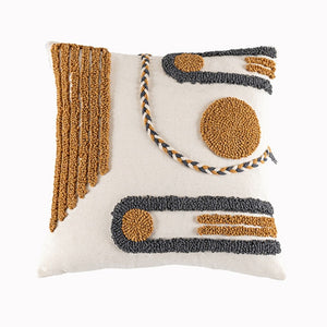 GREEK STYLE TUFTED CUSHION COVER