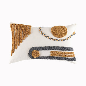 GREEK STYLE TUFTED CUSHION COVER