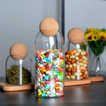 Load image into Gallery viewer, CORK BALL CLEAR STORAGE JARS
