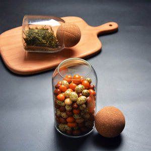CORK BALL CLEAR STORAGE JARS