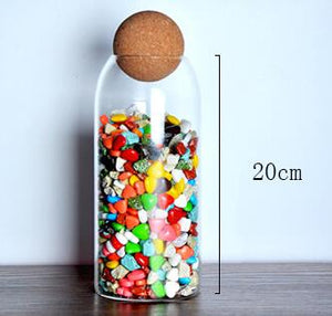 CORK BALL CLEAR STORAGE JARS