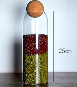 CORK BALL CLEAR STORAGE JARS