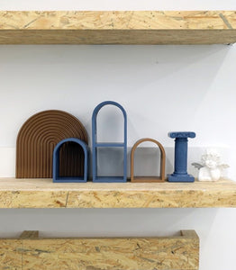 WOODEN ARCH DISPLAY SHELVES