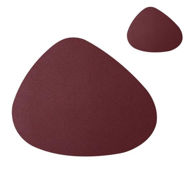 PU LEATHER PLACEMAT & COASTER SET