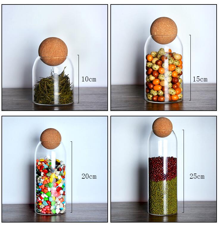 CORK BALL CLEAR STORAGE JARS