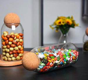 CORK BALL CLEAR STORAGE JARS
