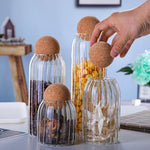 Load image into Gallery viewer, CORK BALL LINEAR STORAGE JARS
