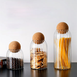 CORK BALL LINEAR STORAGE JARS