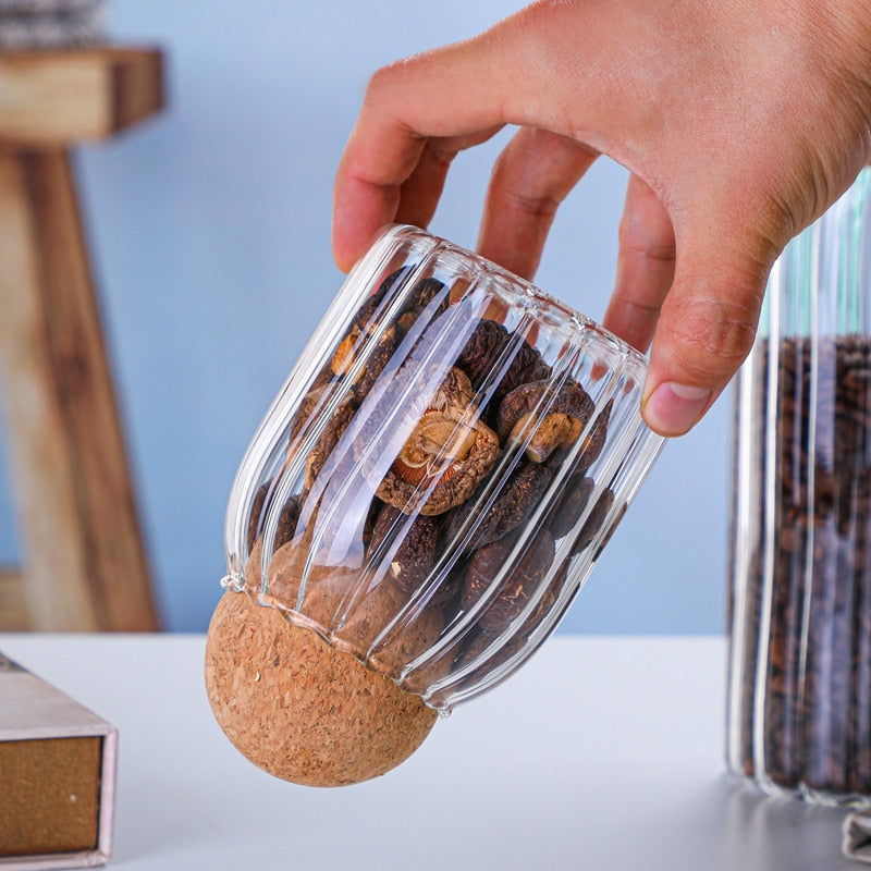 CORK BALL LINEAR STORAGE JARS