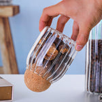 Load image into Gallery viewer, CORK BALL LINEAR STORAGE JARS
